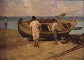 Boat on a sandy beach