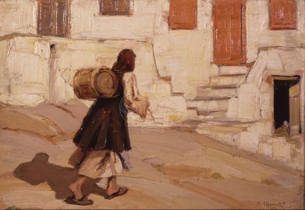 Woman with barrel