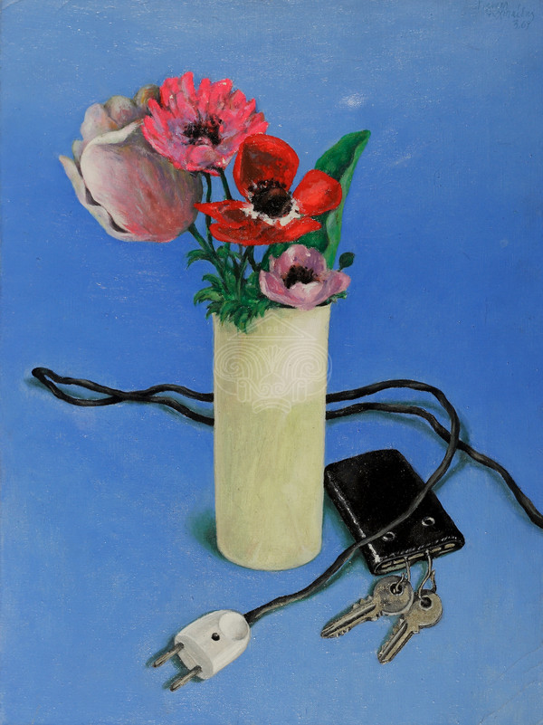 Vase with anemones