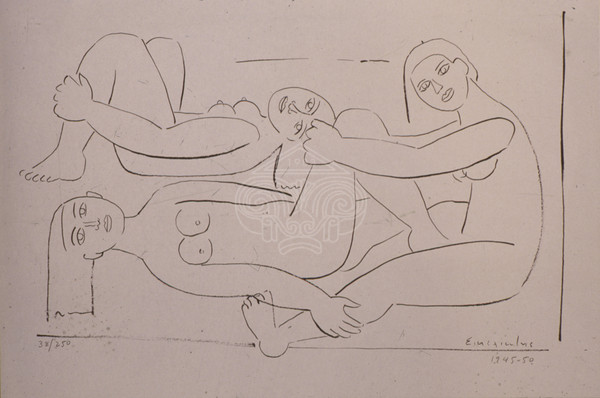 Three Nudes Lying Down