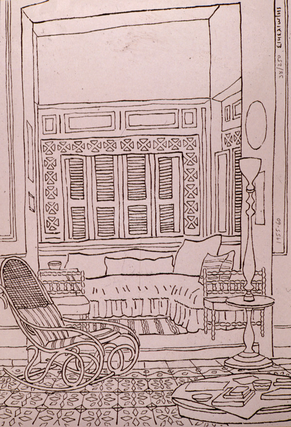 Room with armchair