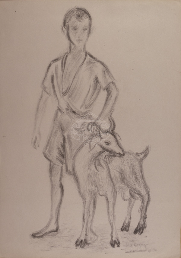 boy with goat