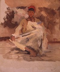 Seated youth