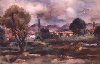 Landscape with factories