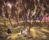 Girl with Geese