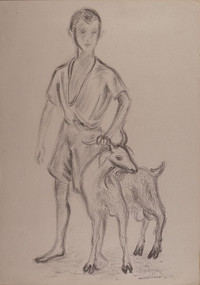 boy with goat