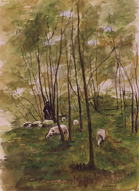 Woman with sheep